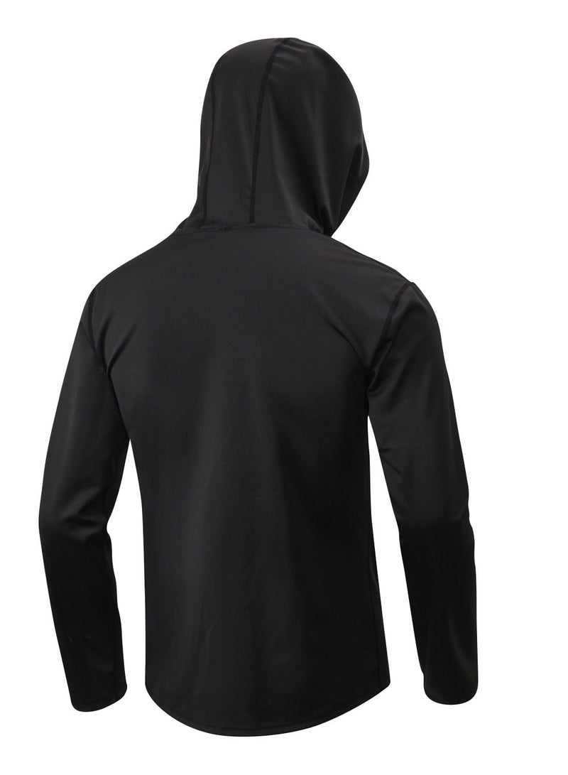 Men Quick Dry Breathable Elastic Coat Black