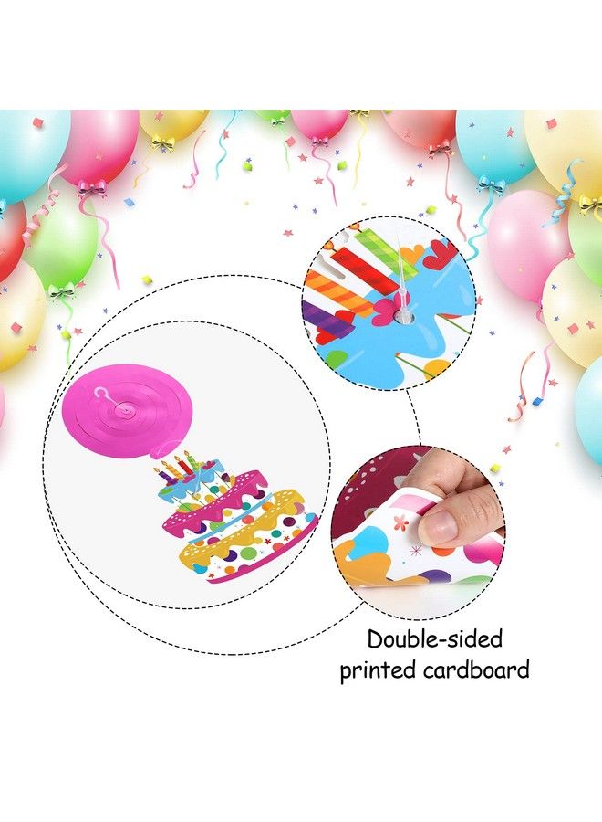 30 Pieces Happy Birthday Hanging Swirl Decorations Colorful Cupcake Balloons Sign Foil Swirls Ceiling Decor For Boys Girls Kids Birthday Party Rainbow Party Coworkersbirthday Baby Shower