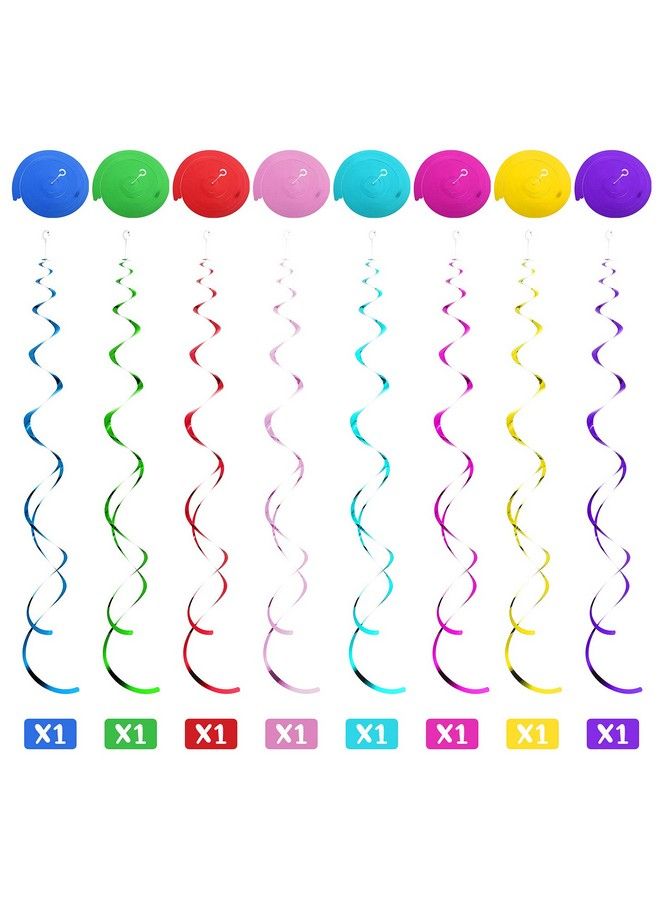 30 Pieces Happy Birthday Hanging Swirl Decorations Colorful Cupcake Balloons Sign Foil Swirls Ceiling Decor For Boys Girls Kids Birthday Party Rainbow Party Coworkersbirthday Baby Shower