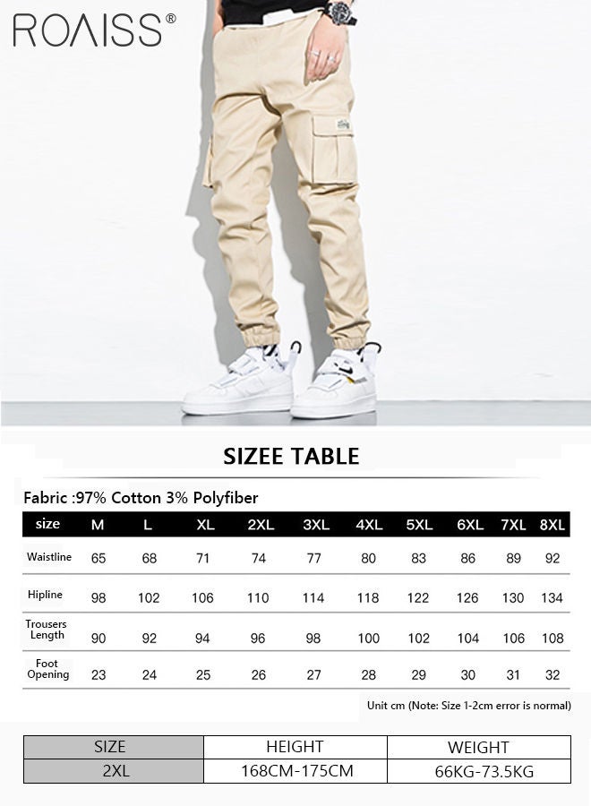 Men's Cargo Pants Casual Pants with Elastic Drawstring Suitable for Various Body Types Simple and Trendy