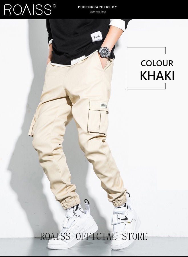 Men's Cargo Pants Casual Pants with Elastic Drawstring Suitable for Various Body Types Simple and Trendy