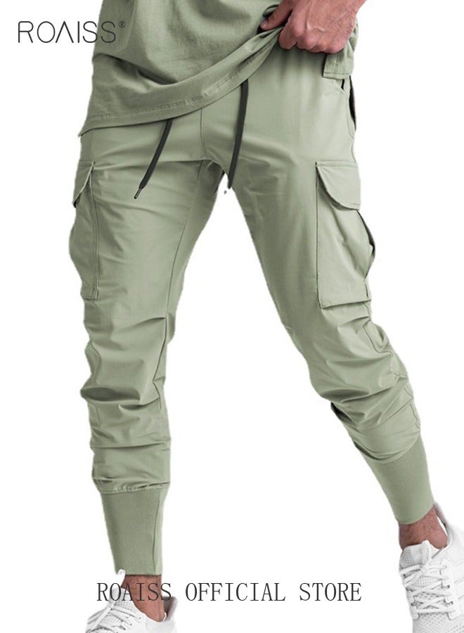 Men's Hiking Sweatpants Waterproof Pants Athletic Jogging Harem Drawstring