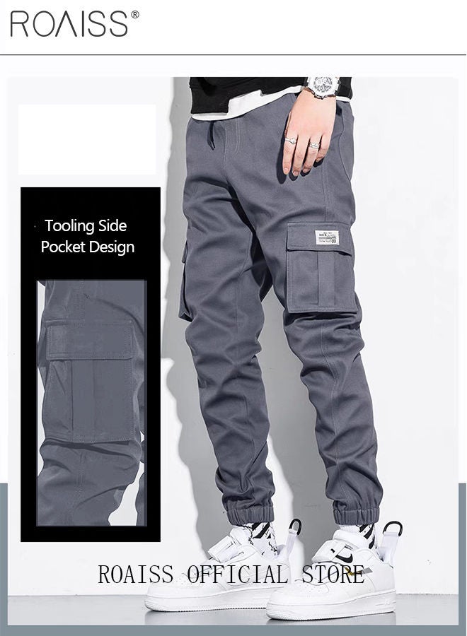 Men's Cargo Pants Casual Pants with Elastic Drawstring Suitable for Various Body Types Simple and Trendy