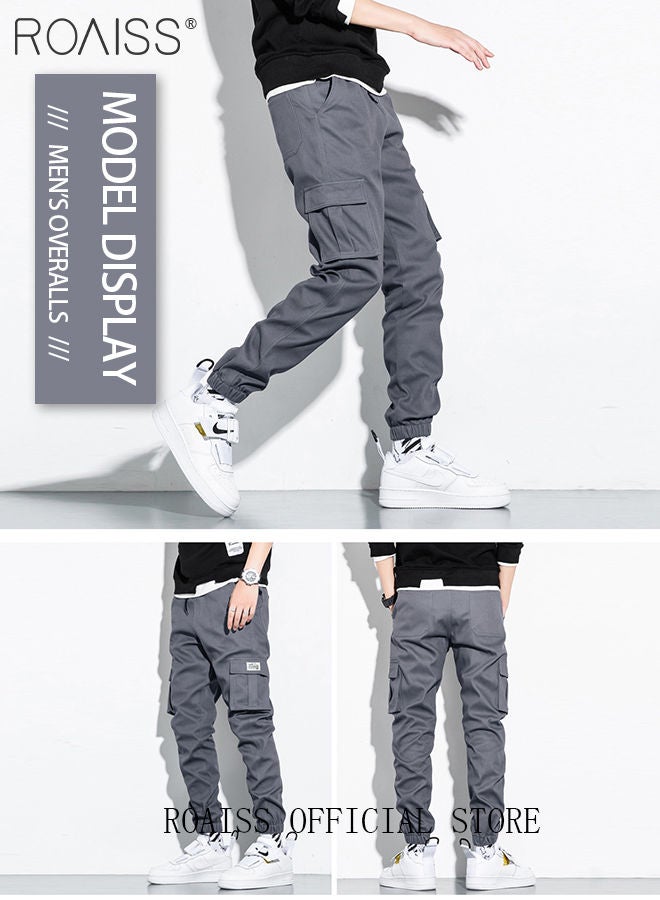 Men's Cargo Pants Casual Pants with Elastic Drawstring Suitable for Various Body Types Simple and Trendy