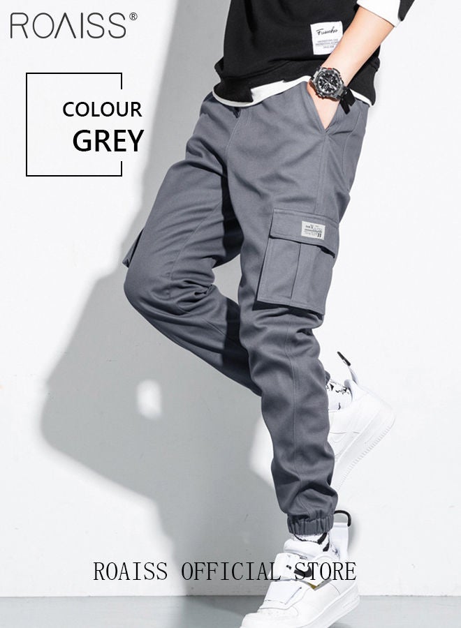 Men's Cargo Pants Casual Pants with Elastic Drawstring Suitable for Various Body Types Simple and Trendy