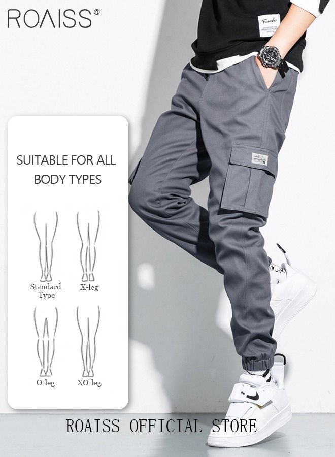 Men's Cargo Pants Casual Pants with Elastic Drawstring Suitable for Various Body Types Simple and Trendy