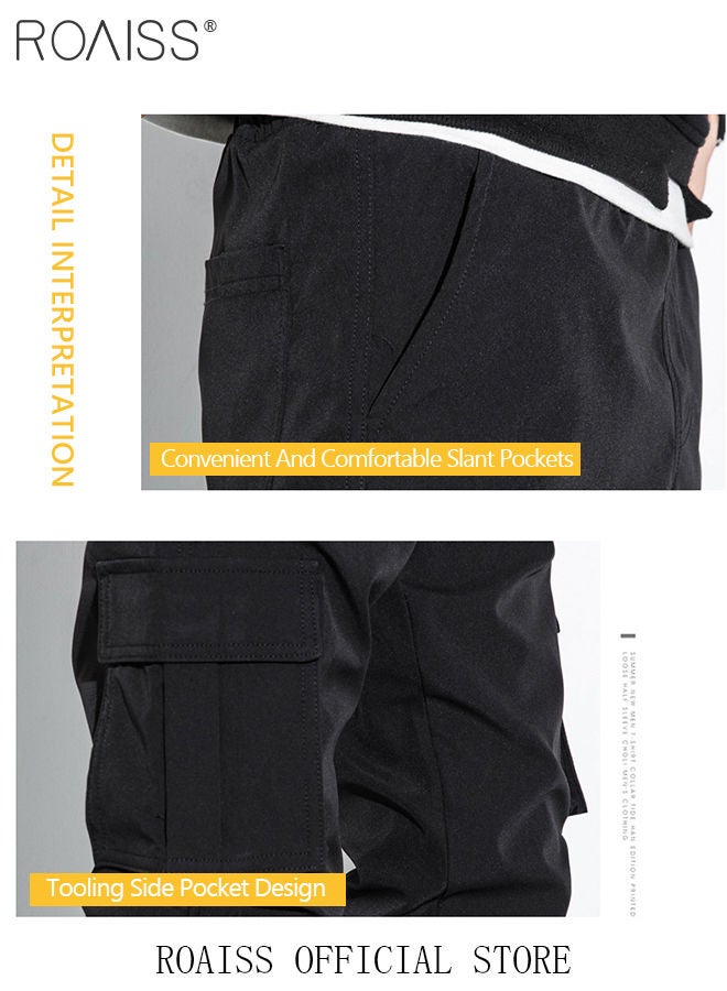 Men's Cargo Pants Casual Pants with Elastic Drawstring Suitable for Various Body Types Simple and Trendy