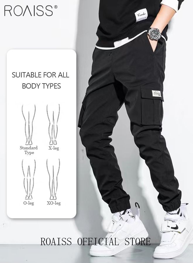 Men's Cargo Pants Casual Pants with Elastic Drawstring Suitable for Various Body Types Simple and Trendy