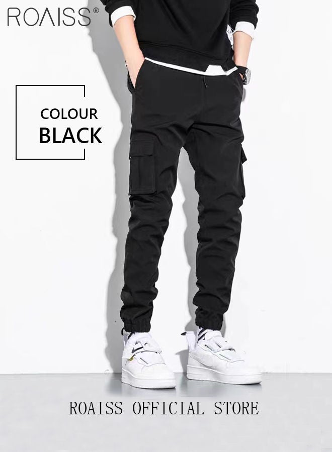 Men's Cargo Pants Casual Pants with Elastic Drawstring Suitable for Various Body Types Simple and Trendy