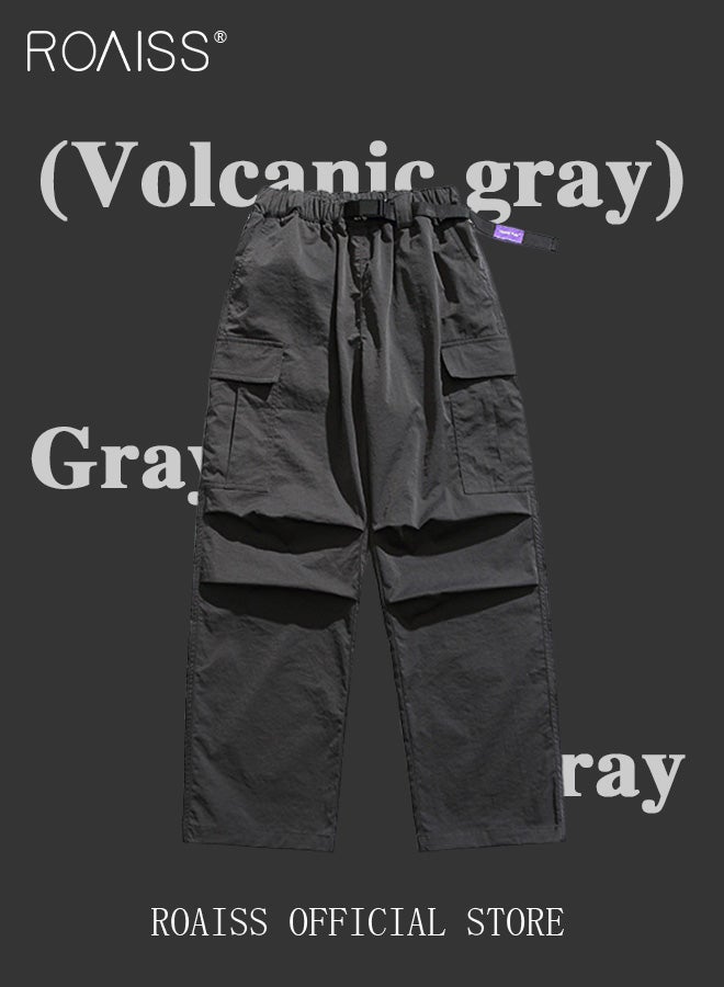 Men's Straight Leg Cargo Pants Outdoor Pants Straight-Leg Cargo Paratrooper Pants Casual Sports Pants Flat-Cut Pants Suitable for Casual Hiking Outdoor Apparel