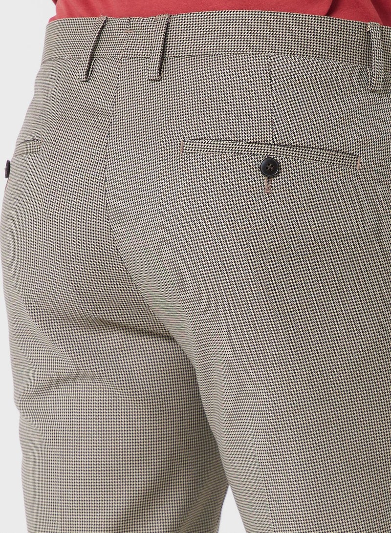 Checked Slim Fit Pants