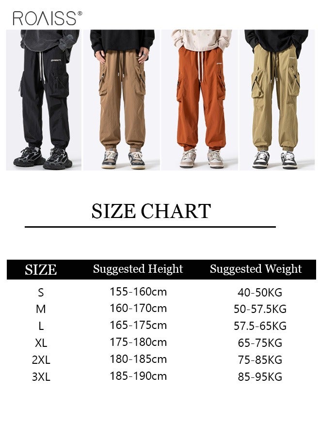 Mens Joggers Casual Lightweight Loose Cargo Pants Sweatpants with Pockets for Running Jogging