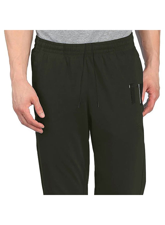 Solid Design Drawstring Sweatpants Dark Grey