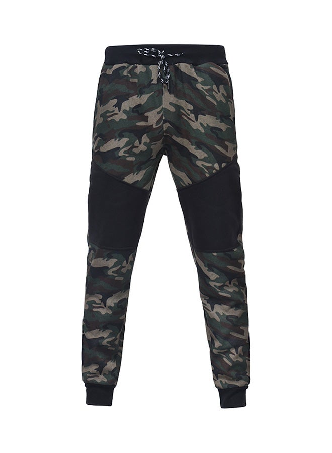 Camouflage Drawstring Joggers Green/Black