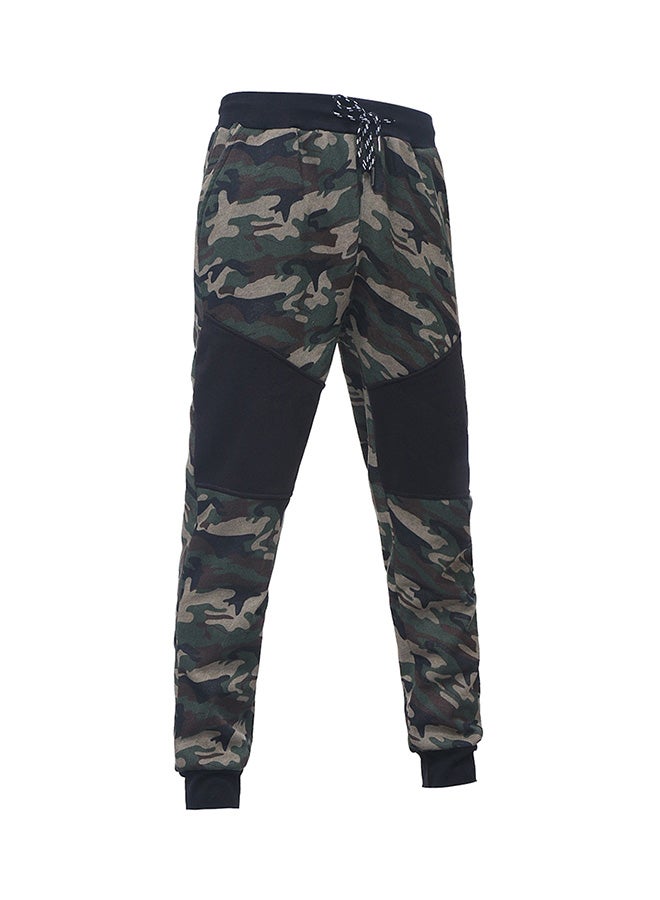 Camouflage Drawstring Joggers Green/Black