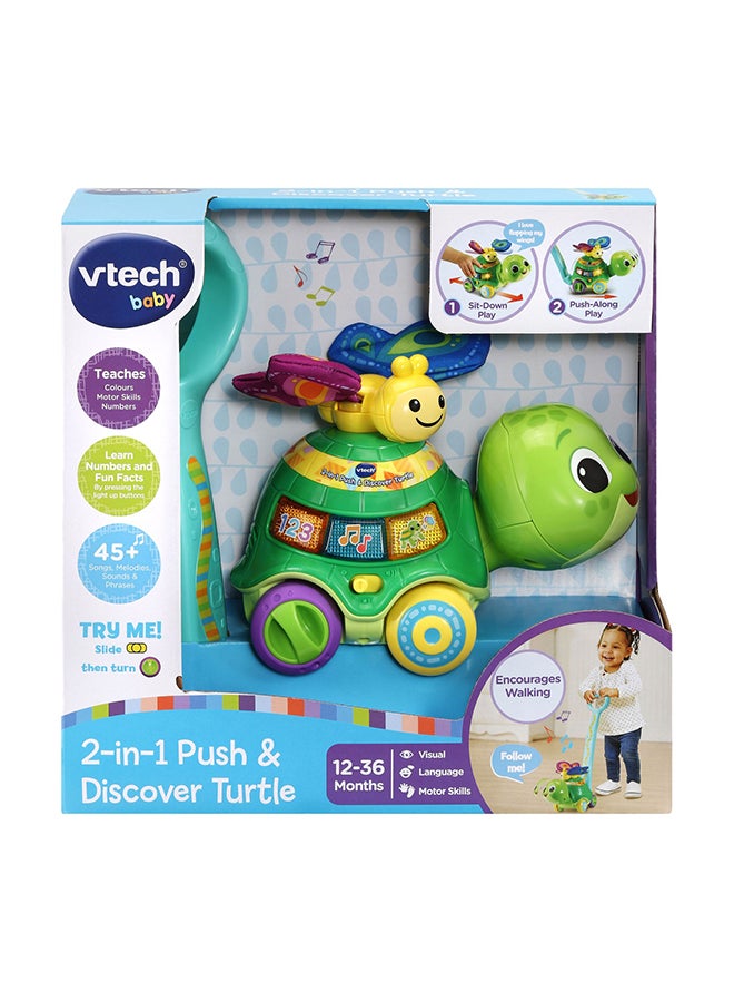 2-In-1 Push And Discover Turtle 27.9x28.8x13.3cm