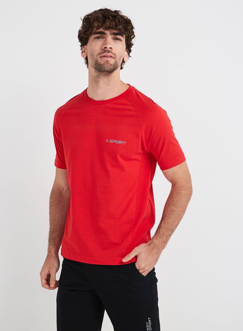 Crew Neck T-Shirt Red