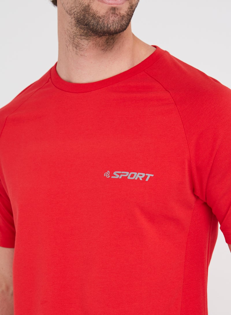 Crew Neck T-Shirt Red