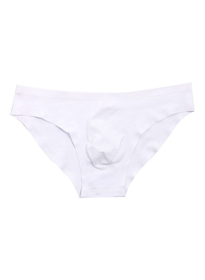 Solid U Convex Low Rise Briefs White