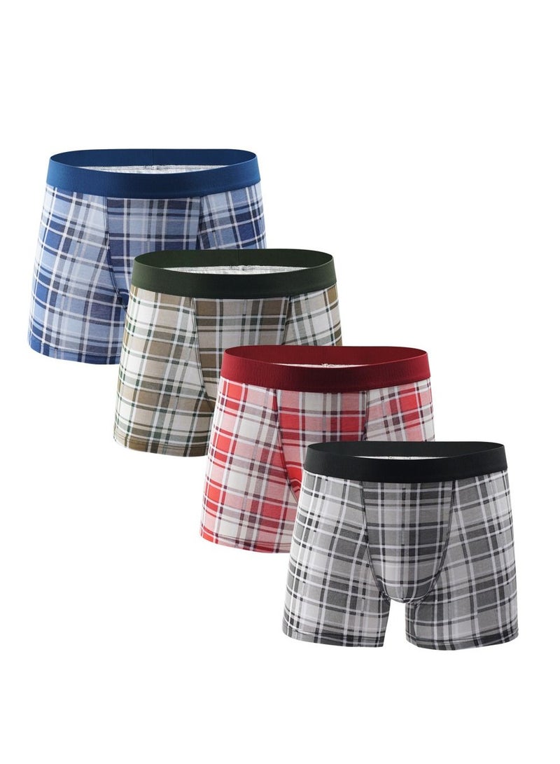 4PCS Men Breathable Underwear Brief Boxers Sets