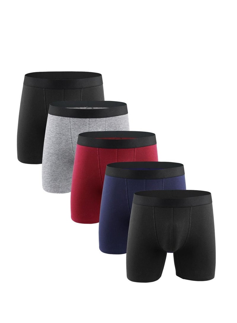 5PCS Men Breathable Underwear Brief Boxers Sets UK US Size