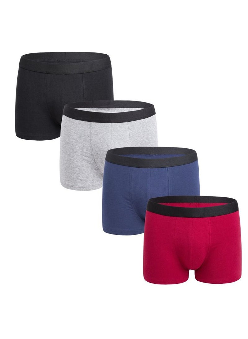 4PCS Men Breathable Underwear Brief Boxers Sets