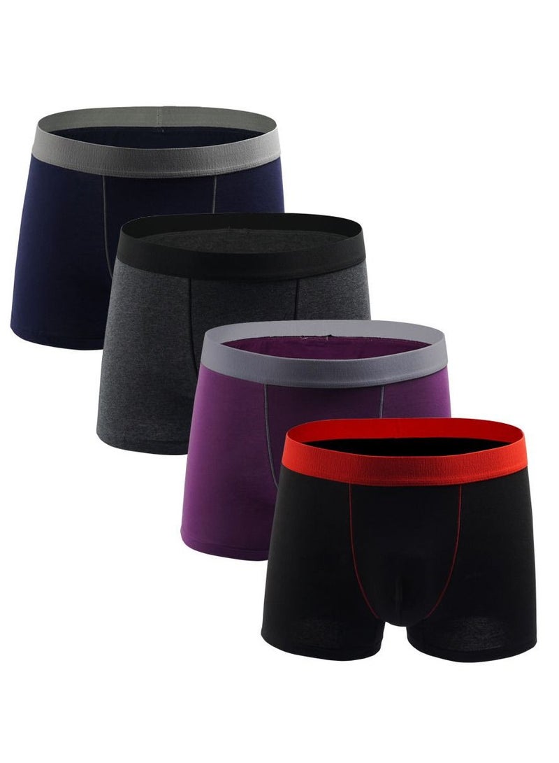 4PCS Men Breathable Underwear Brief Boxers Sets