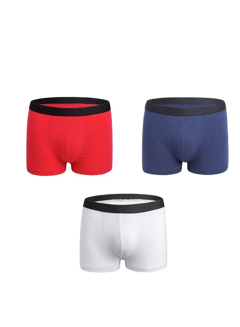 3PCS Men Breathable Underwear Brief Boxers Sets