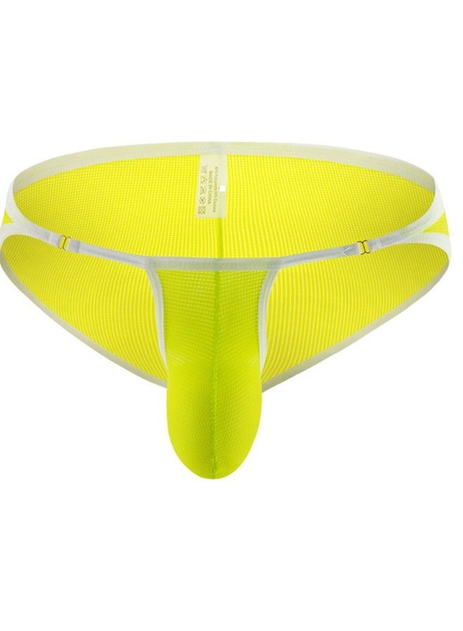 Men's Low Waist Underwear Briefs Yellow