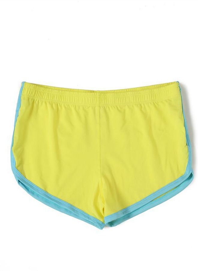 Flat Angle Low Waist Sports Underwear Yellow