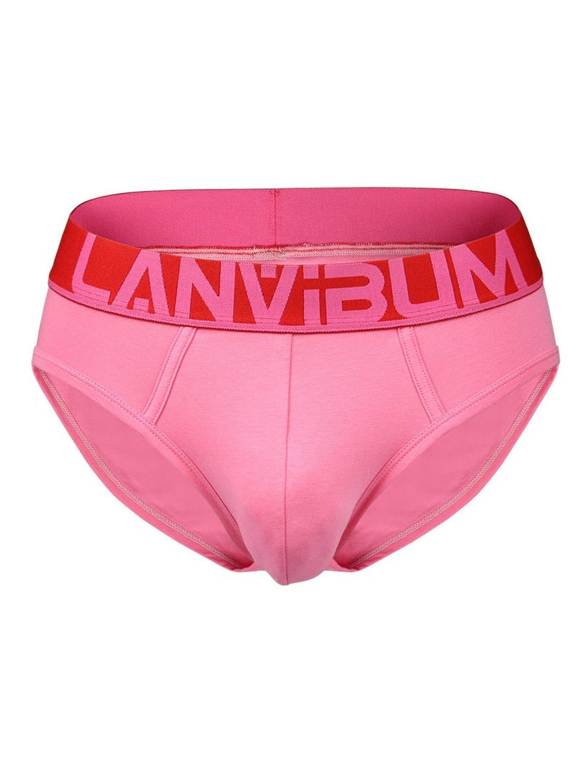 Cotton Mid-rise Men's Underwear Pink