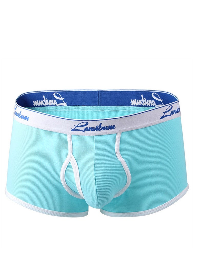 Cotton Mid-rise Men's Underwear Blue