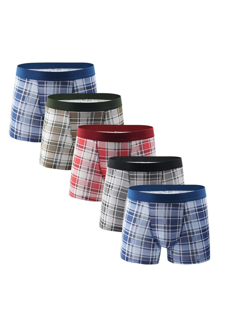 5PCS Men Breathable Underwear Brief Boxers Sets