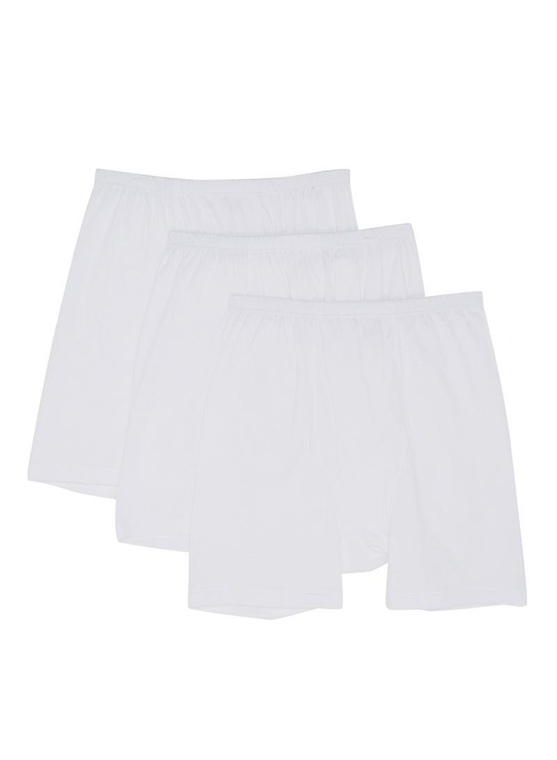 3-Piece Cotton Boxers White