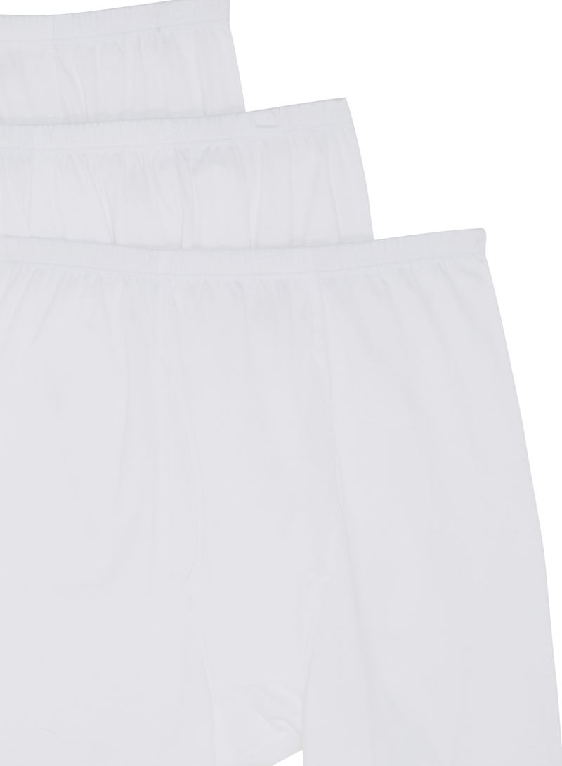 3-Piece Cotton Boxers White