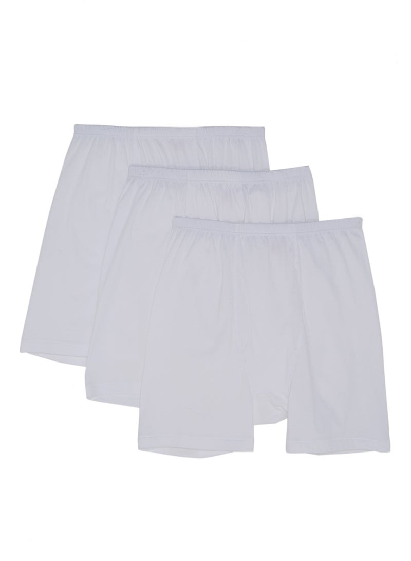 3-Piece Cotton Boxers White