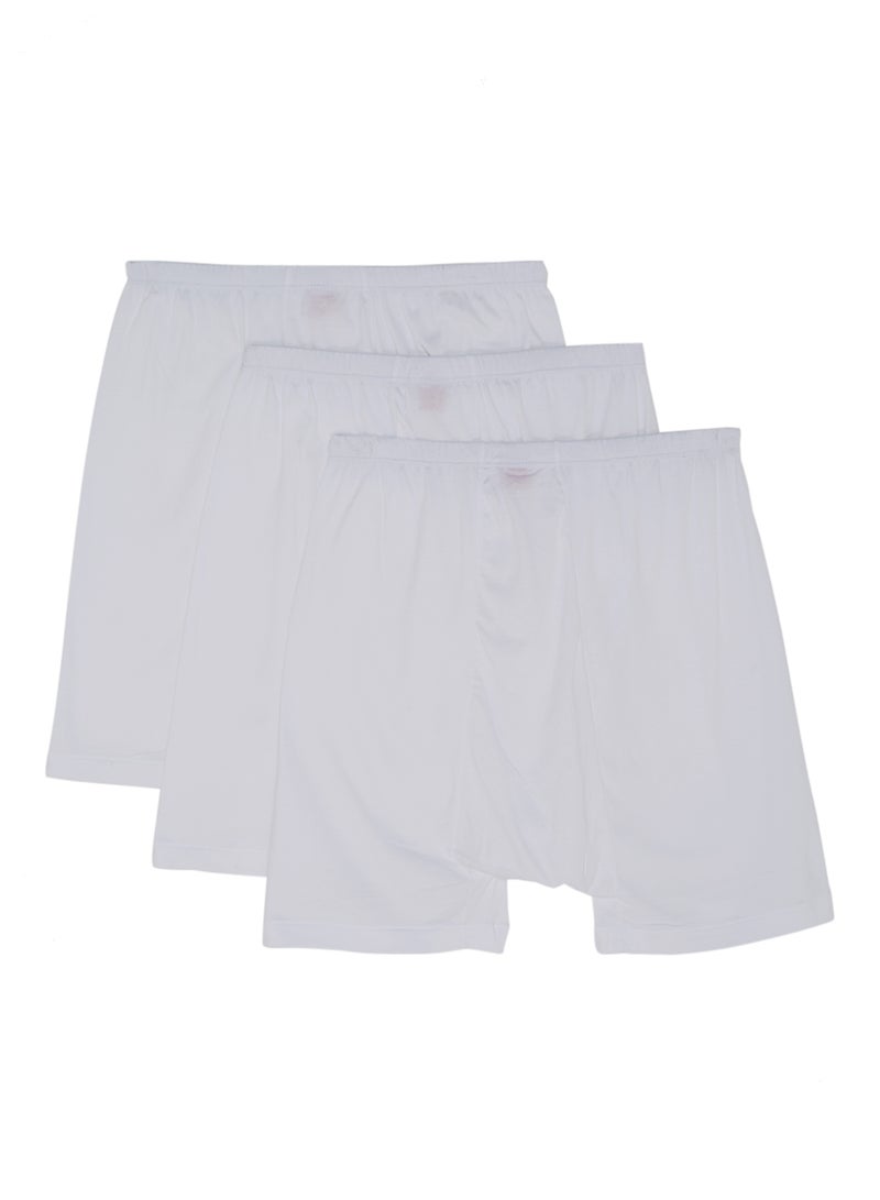 3-Piece Cotton Boxers White