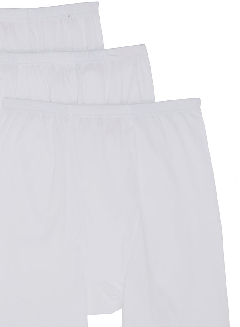 3-Piece Cotton Boxers White