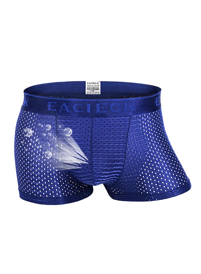 Mesh Nylon Breathable Underwear Blue