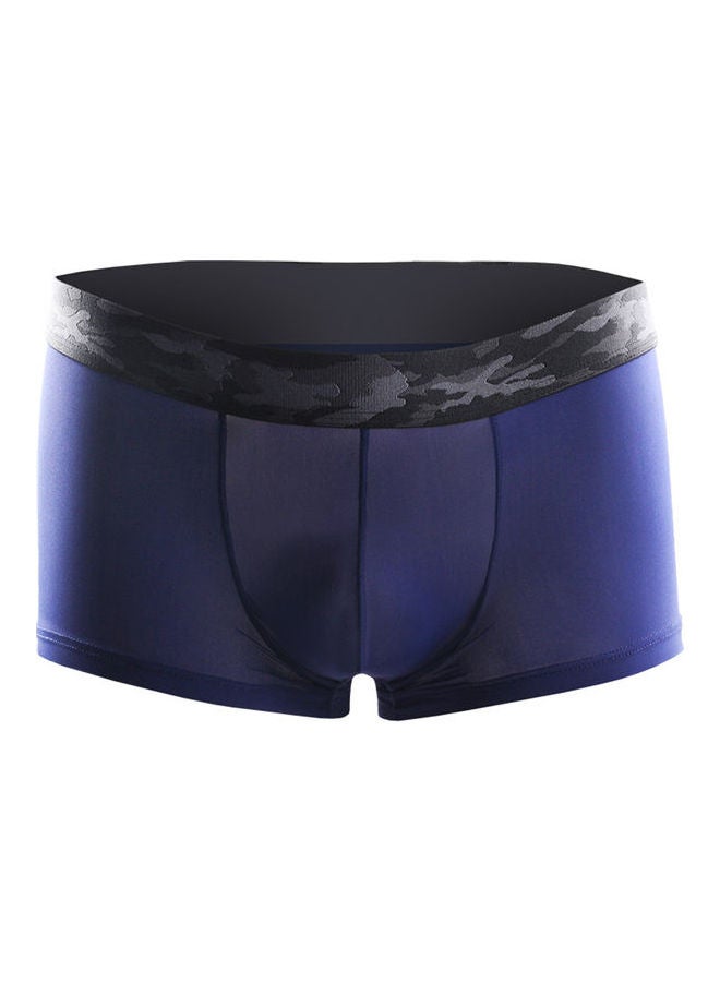 Solid Elastic Breathable Boxers Sapphire Blue