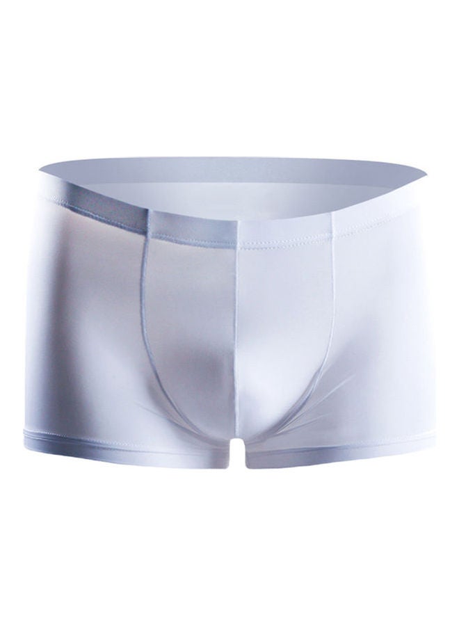 Thin Breathable Bulge Boxers White