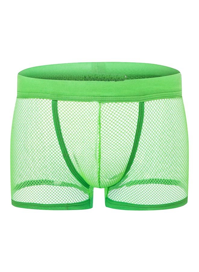 Solid Mesh Boxers Green