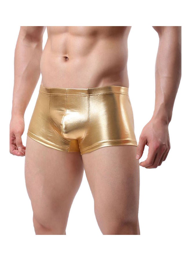 Fashionable Club Patent Boxers Gold