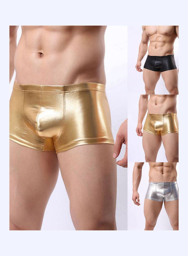 Fashionable Club Patent Boxers Gold