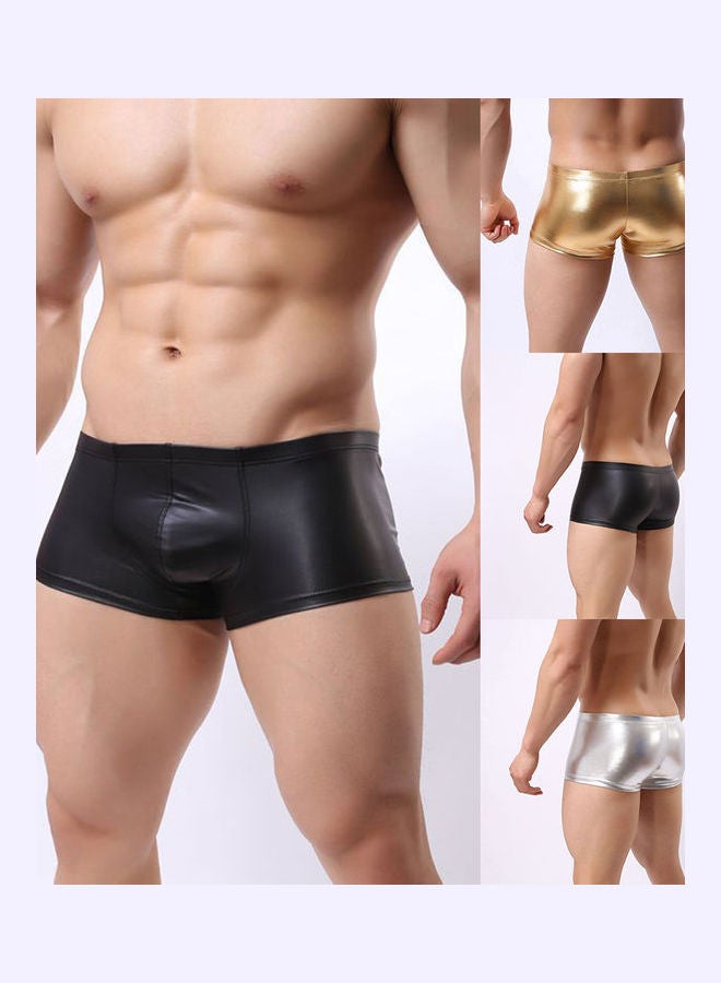 Fashionable Club Patent Boxers Gold