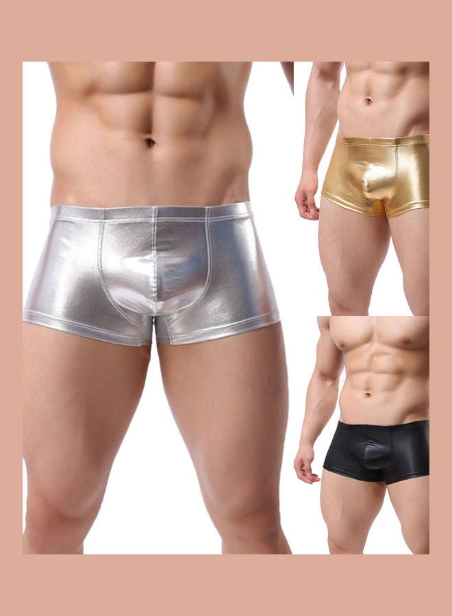 Fashionable Club Patent Boxers Gold