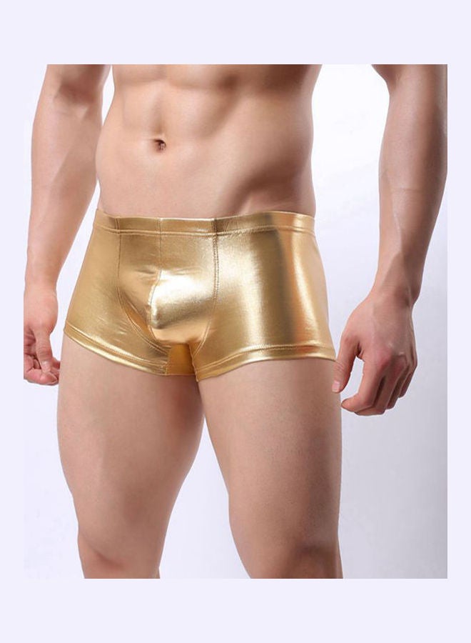 Fashionable Club Patent Boxers Gold