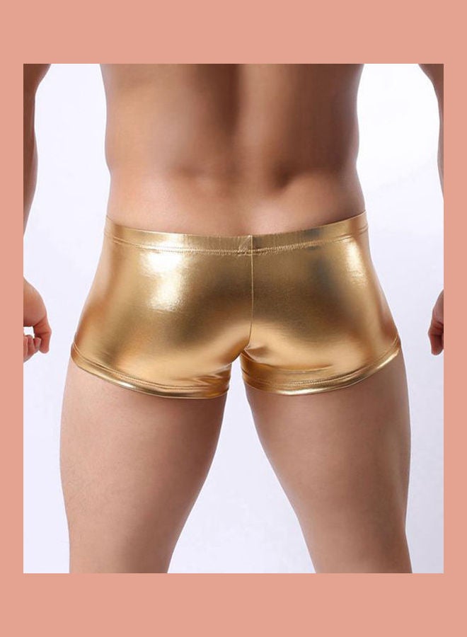 Fashionable Club Patent Boxers Gold