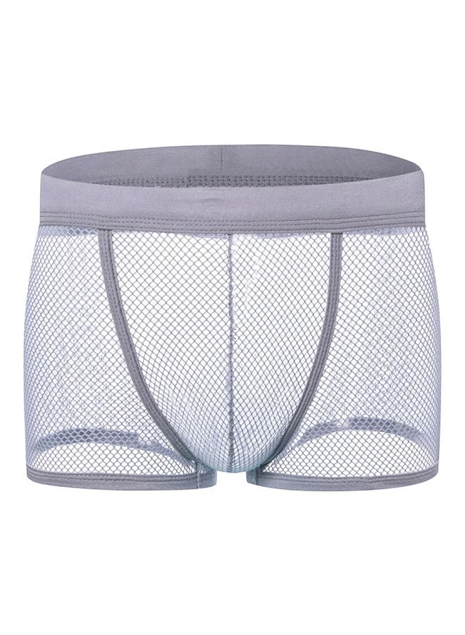 Solid Mesh Boxers Grey