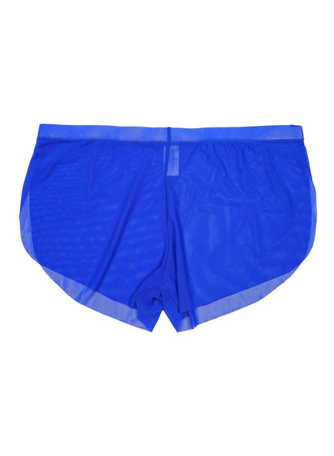 Low Waist Split Detail Boxers Blue